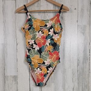 Hurley Caribbean Dreamin' One Piece Adjustable Straps Swimsuit Size Medium